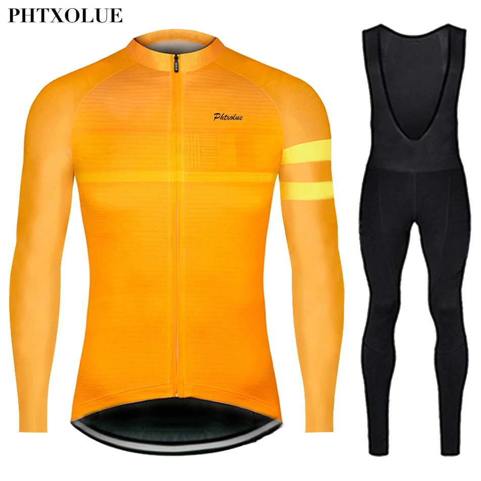 

Phtxolue Long Sleeve Cycling Set Men Mountain Bike Clothing Breathable Autumn Bicycle Jerseys Clothes Maillot Ropa Ciclismo