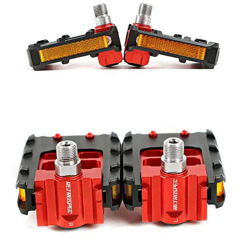 

Bicycle Pedals Aluminum Pedals Reflective Bicycle Pedals Bicycle Pedals Road Bike Adult Sealed Bearing Lightweight Road Mountain