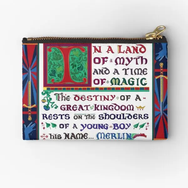 

In A Land Of Myth And A Time Of Magic Zipper Pouches Socks Coin Pocket Pure Underwear Wallet Money Storage Cosmetic Women Small