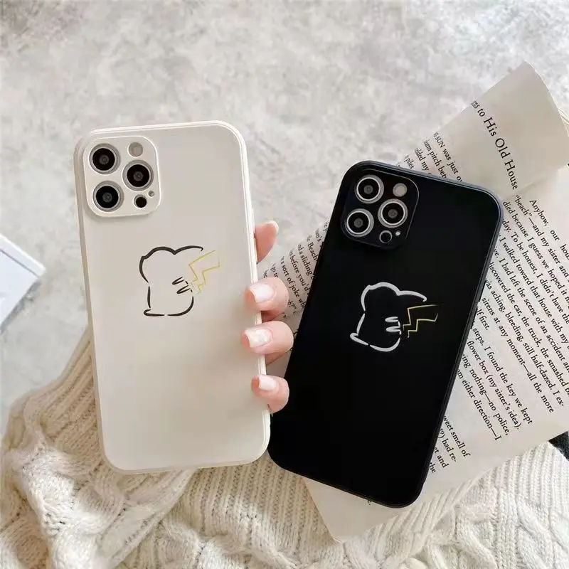 

A Anti-fall Pokemon Pikachu Phone Case for IPhone 11 12 Pro MAX 8 Plus XS XR XS Max 13 Pro 7 8 Cute Cartoon Silicone Case Gift