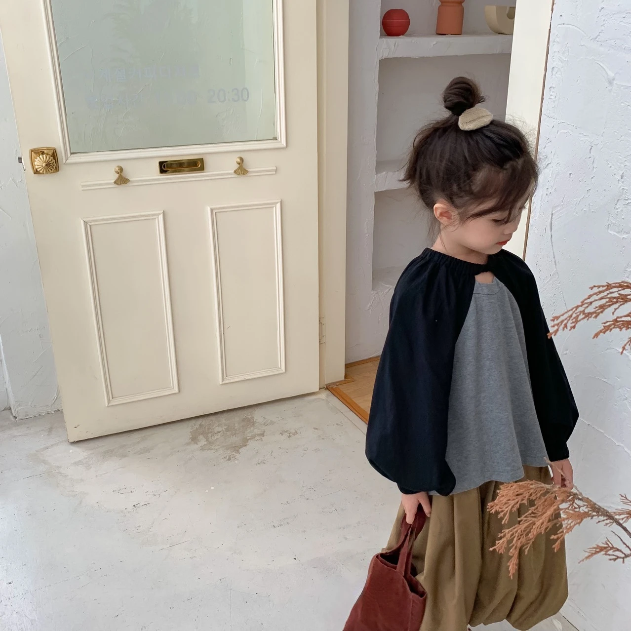 RiniLucia Baby Girls Clothing Sets Autumn Batwing Sleeve Kids Girls Clothes Cotton Shirts+Pants Outfits Children Casual Suits