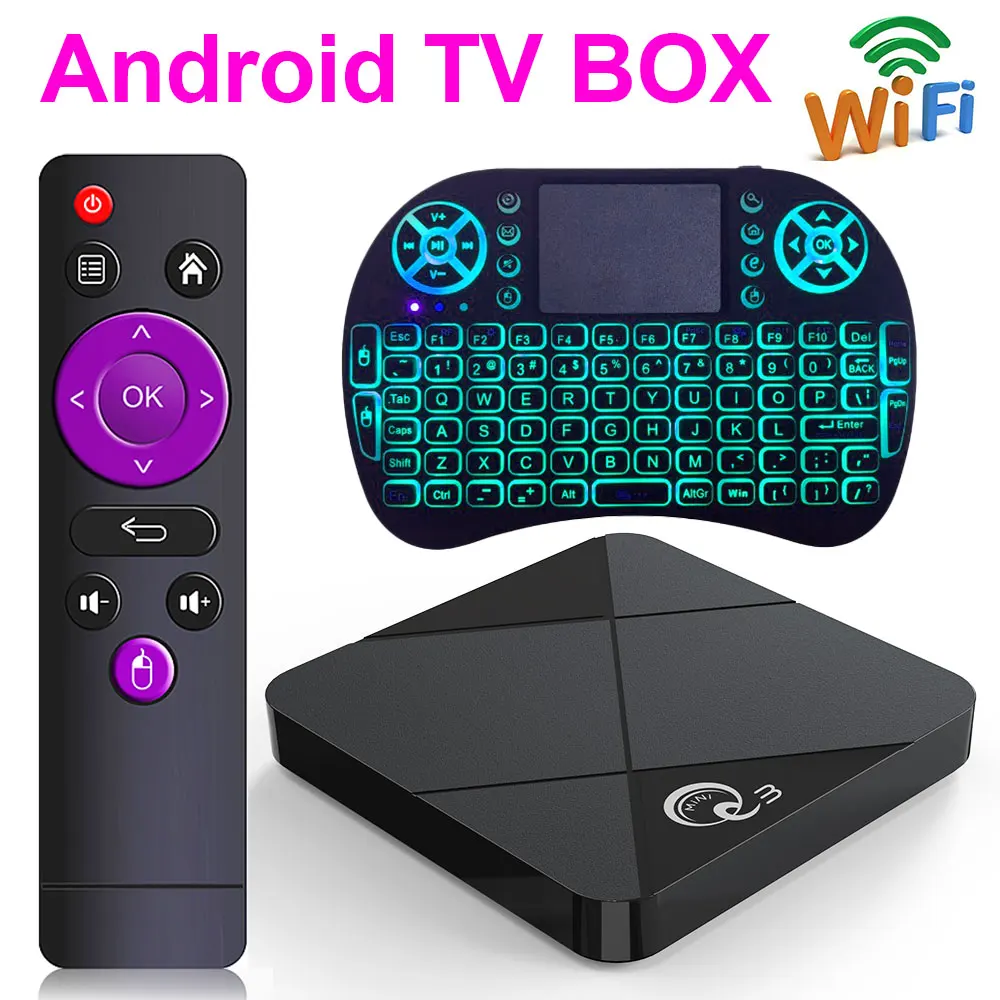 

ТВ-приставка A95X Q3 Amlogic S905L, 2,4 ГГц, Wi-Fi, 4 + 32 ГБ, Android 11,0 Плеер A95X Q3 Amlogic S905L 4G RAM 32G ROM