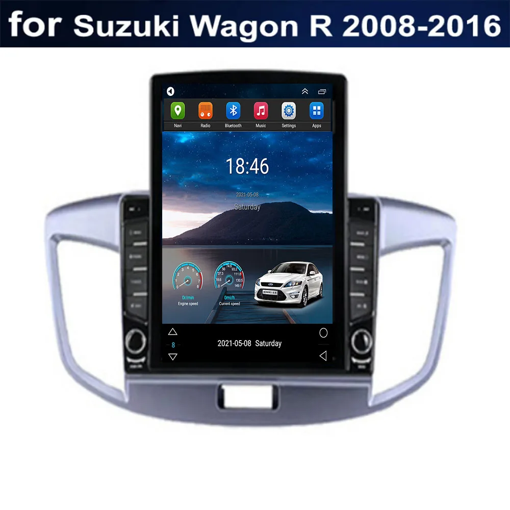

For Tesla Style 2 Din Android 12 Car Radio For Suzuki Wagon R 2008-23 2036 Multimedia Video Player GPS Stereo Carplay RDS Camera