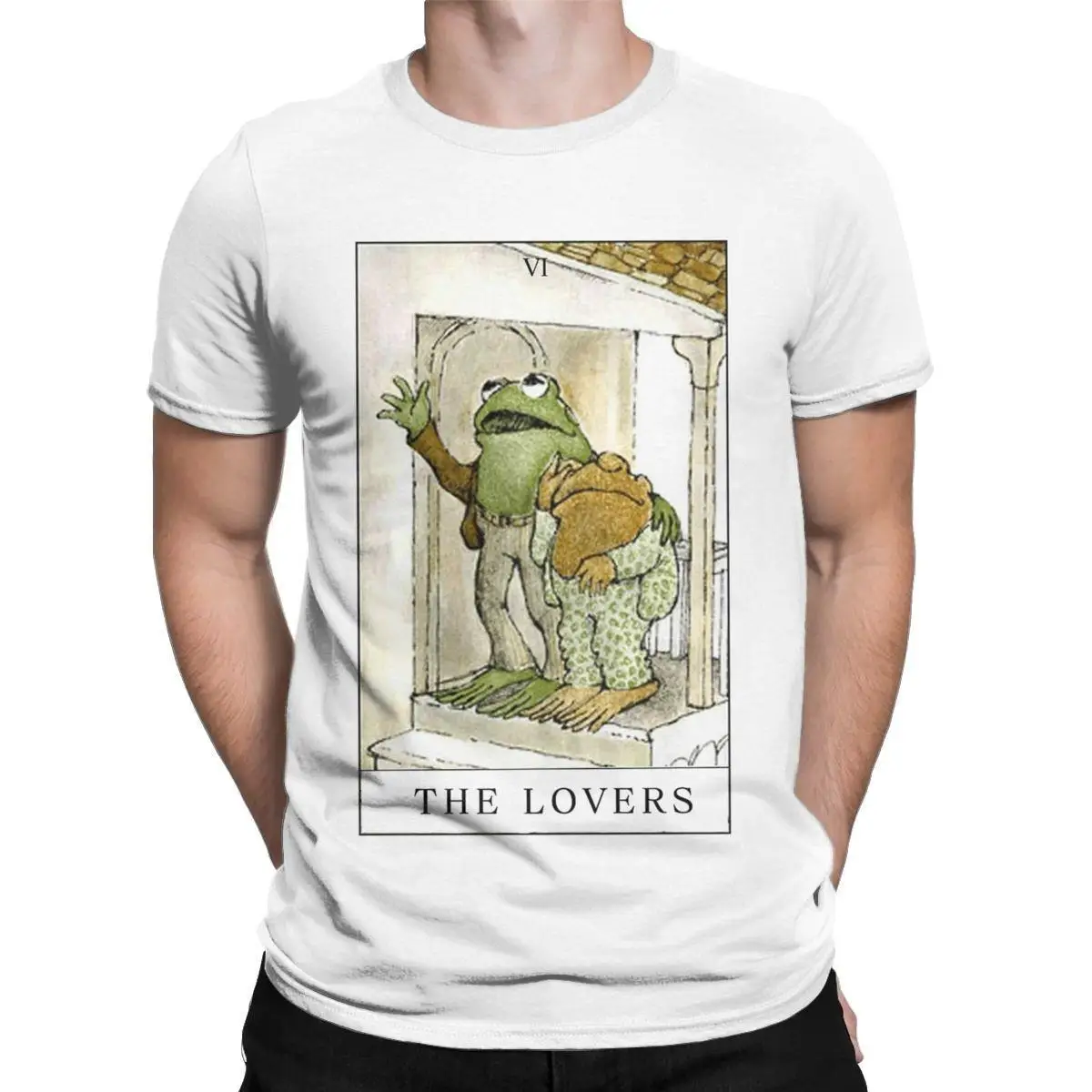 Men Frog And Toad The Lovers T Shirt LGBT Cotton Tops Vintage Short Sleeve Crew Neck Tee Shirt Classic T-Shirts