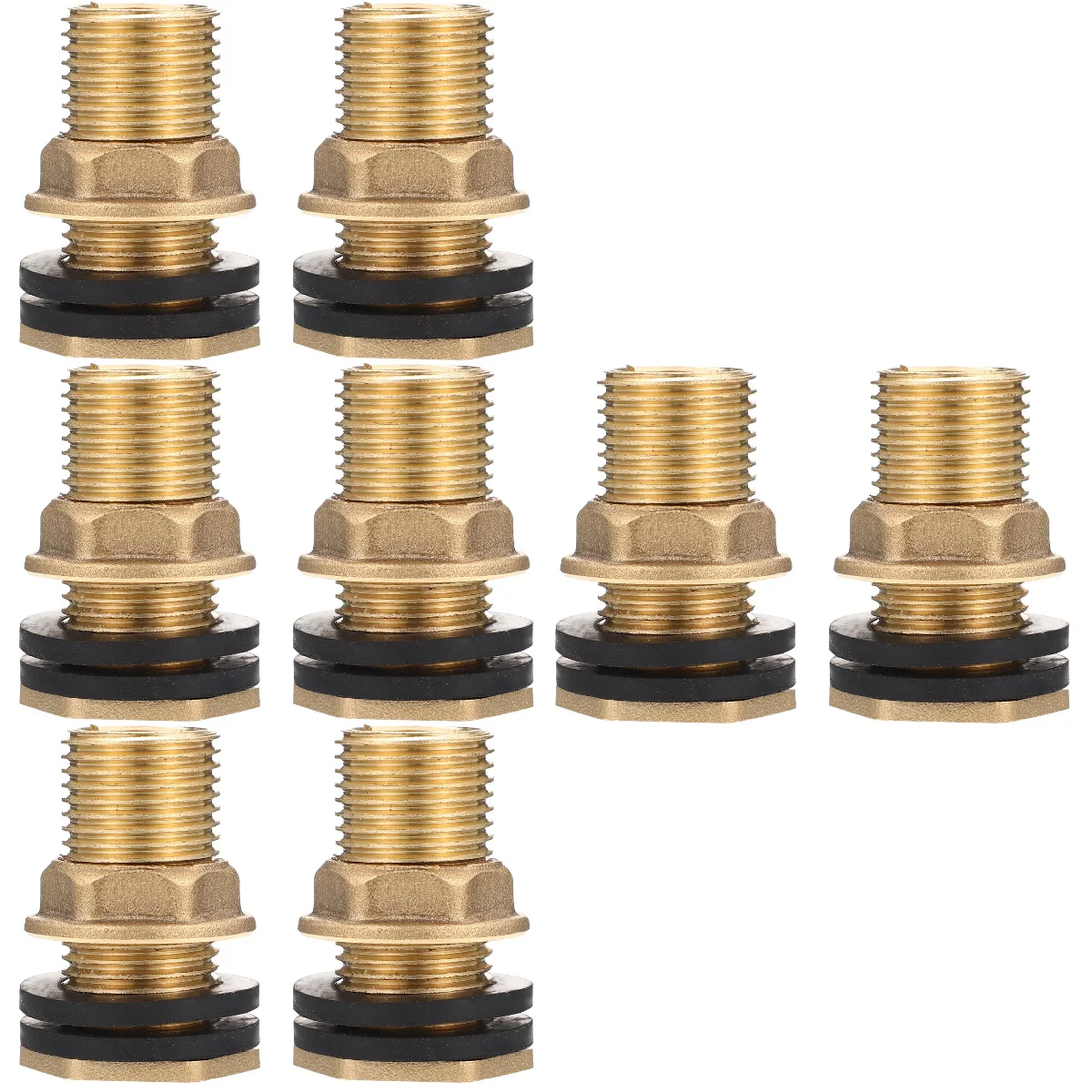

Bulkhead Connector Fitting Water Rain Threaded Tank 2 Inch Fittings Copper Connect 8 Double Tubs Aquariums Part Coupler Brass