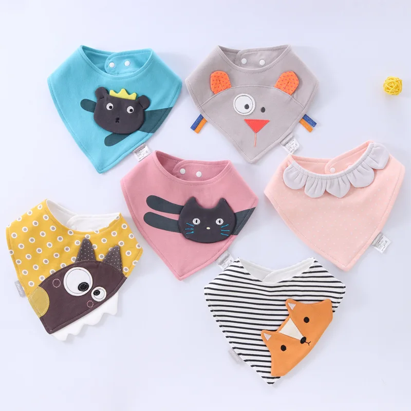 Newborn bibs 100% Cotton Bandana Bibs for Drooling Teething Infant Adjstable Snaps Absorbent Soft For Boys Girls Baby Gift