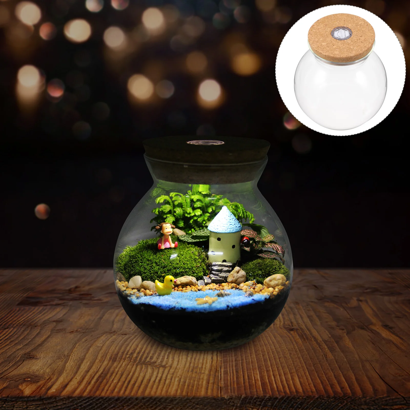 

Bottlefish Tank Terrarium Bottles Landscapeecological Micro Aquarium Mini Jarscork Diy Vase Betta Bowls Led Decorations Jar