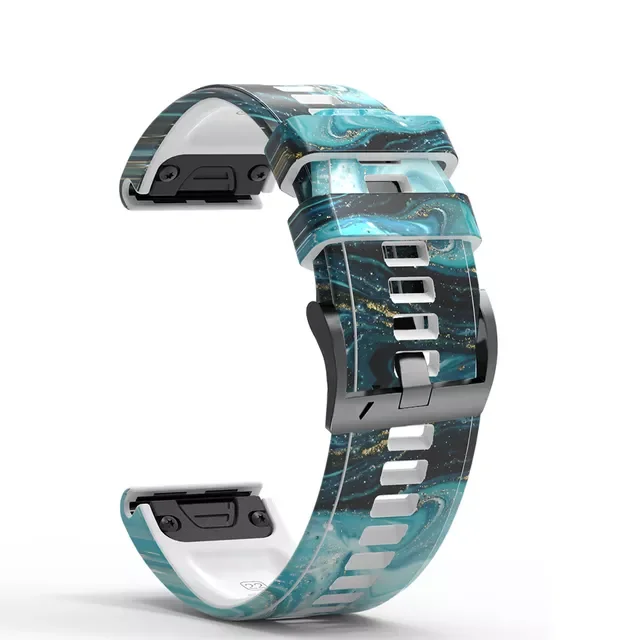 

22 26mm Quickfit Camouflage Silicone Watchband Strap For Garmin Fenix 7 7X 5 5XPlus 6 6X Pro 3HR 935 Smartwatch EasyFit Bracelet