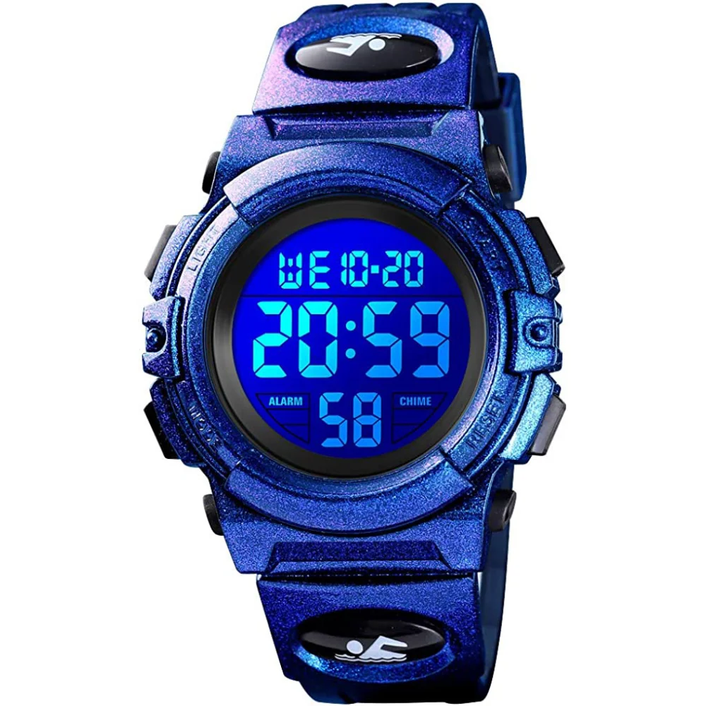 Kids Sports Digital Watch Waterproof Outdoor Kids Watches Alarm Clock Stopwatch Calendar 3-15 Year Old Boys Girls Wristwatch