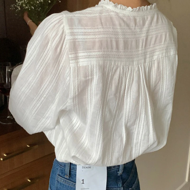 Шикарные элегантные женские блузки на пуговицах с круглым вырезом топы