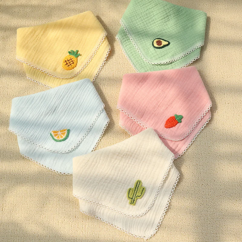 

Baby Infant Cotton Bib Solid Color Triangle Scarf Feeding Saliva Towel Bandana Burp Cloth Boy Girl Babies Accessories Newborn