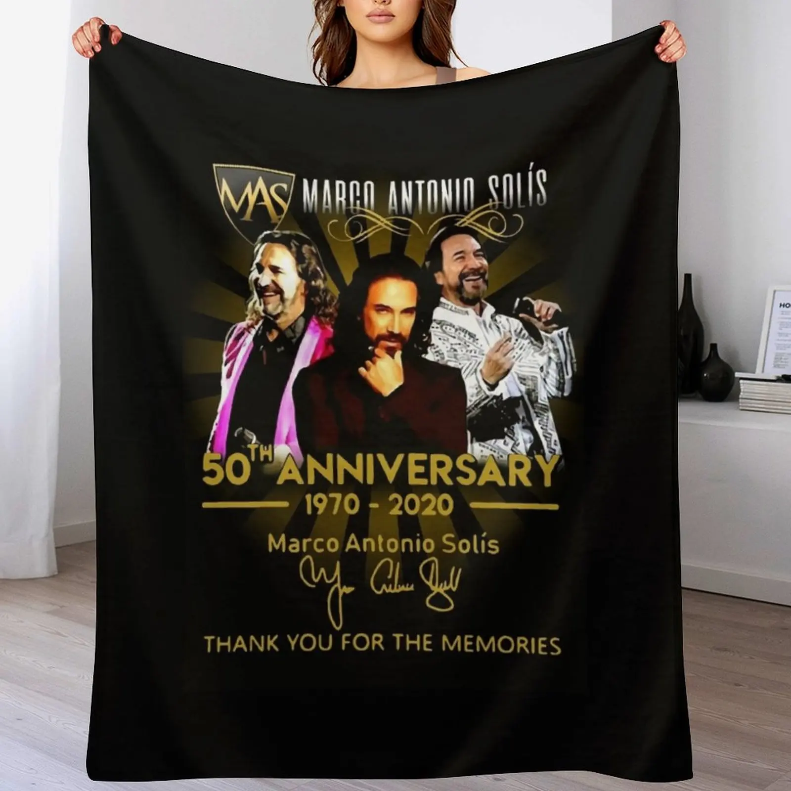 Одеяло Marco Antonio Solis на 50-летие 1970 2020 спасибо за воспоминания