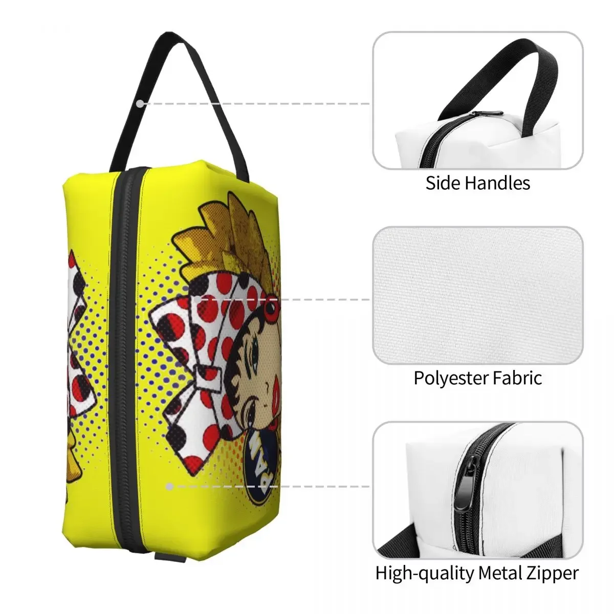 Хлеб с мукой VZLA Венезелианская косметичка для женщин Kawaii большой емкости Америка