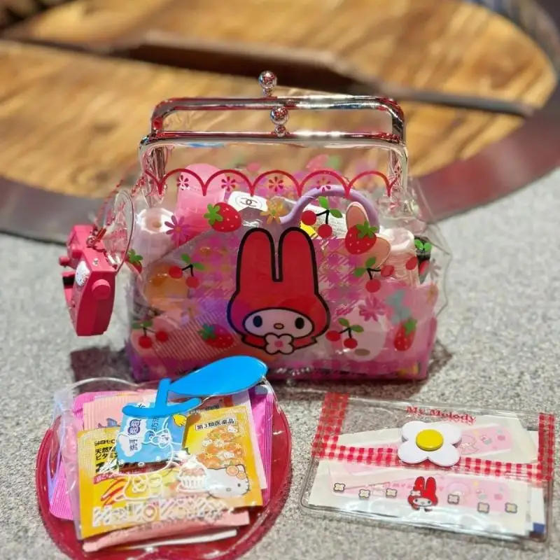 

Sanrio милые Мультяшные милые куклы My Melody Kawaii винтажные прозрачные клипсы Кошелек для монет аниме плюшевые игрушки для девочек детские игрушки подарок на день рождения