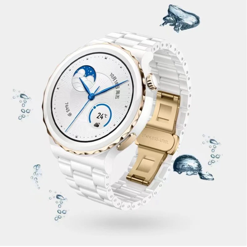 20mm 22mm Ceramic Strap For Huawei Watch GT3 Pro 46mm/43mm Metal Bracelet Wristband For Samsung Watch 5/4/3 Amazfit GTR/Stratos