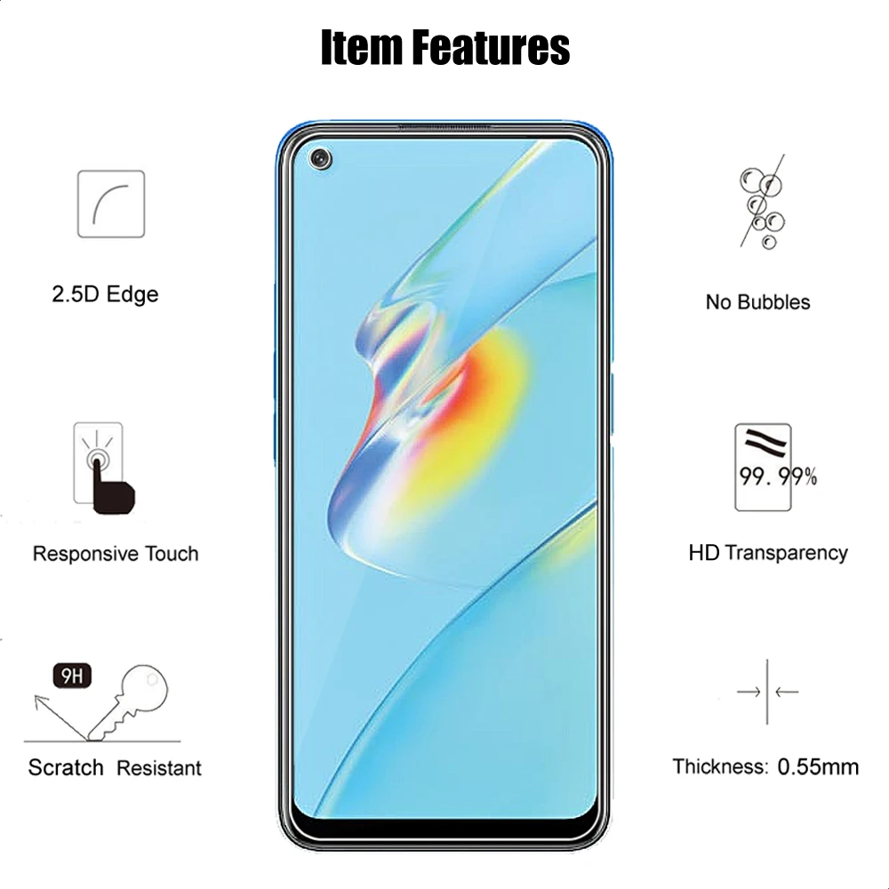 (2+2) For Oppo Find X3 Lite A74 A54 A53 A53s A9 2020 Reno5 Reno 5 Lite 4 2 5G 4G Tempered Glass Screen Protector