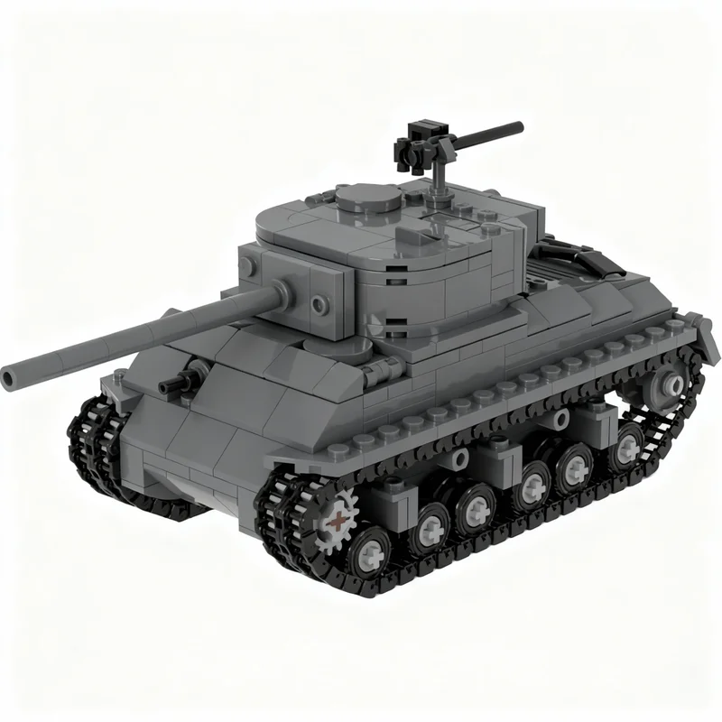 Фото Набор строительных блоков MOC M4A3E8 Sherman, 624 детали, конструктор, рождественский подарок, развивающая игрушка, идея для творчества, подарок на день рождения, для сборки №1
