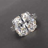 new classic cushion cut cubic zirconia rings for women simple elegant wedding engagement accessories eternity rings jewelry