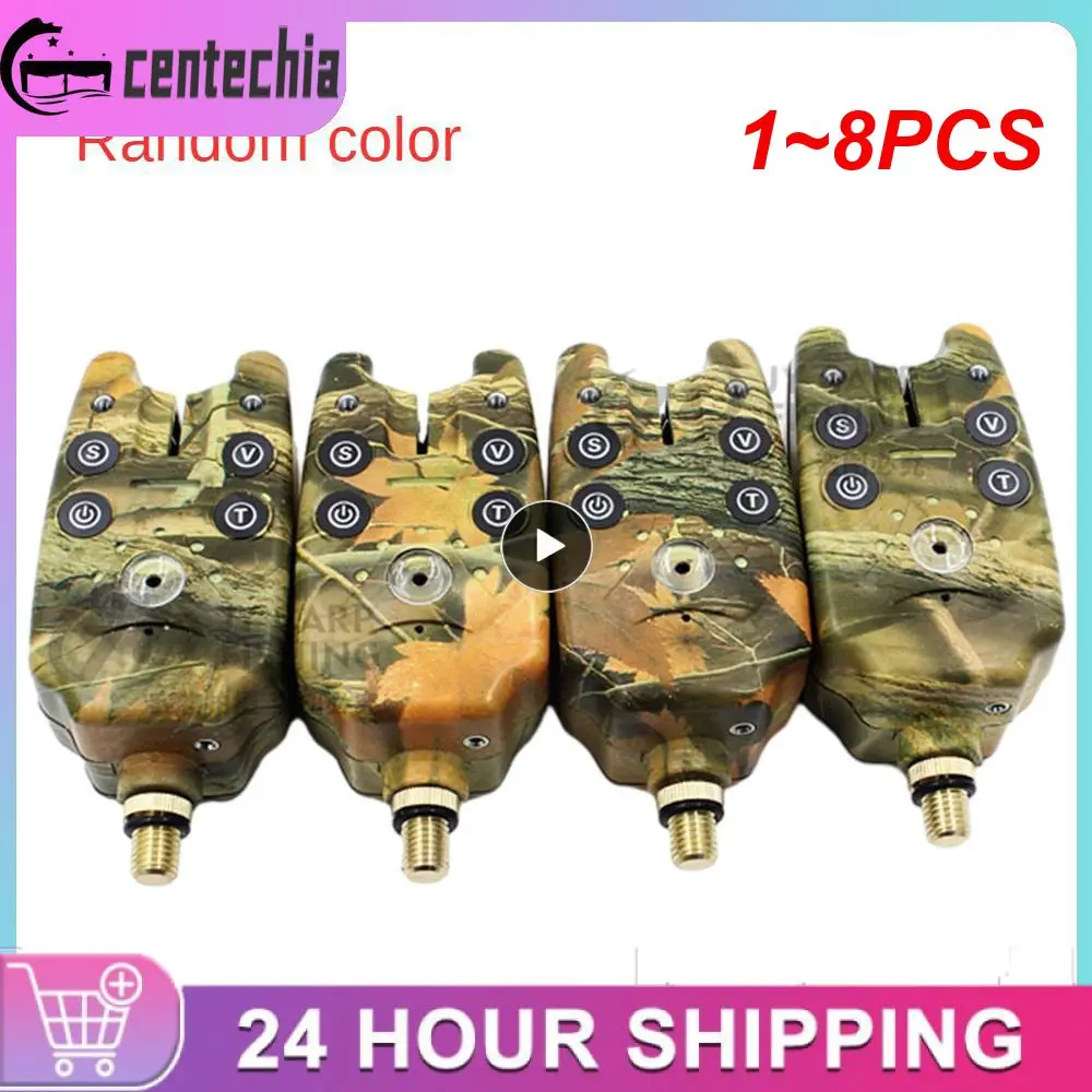 

1~8PCS Fishing Bite Alarms Waterproof Blue Fishing Rod Alert Tone Volume Sensitivity Sound Carp Fishing Tackle
