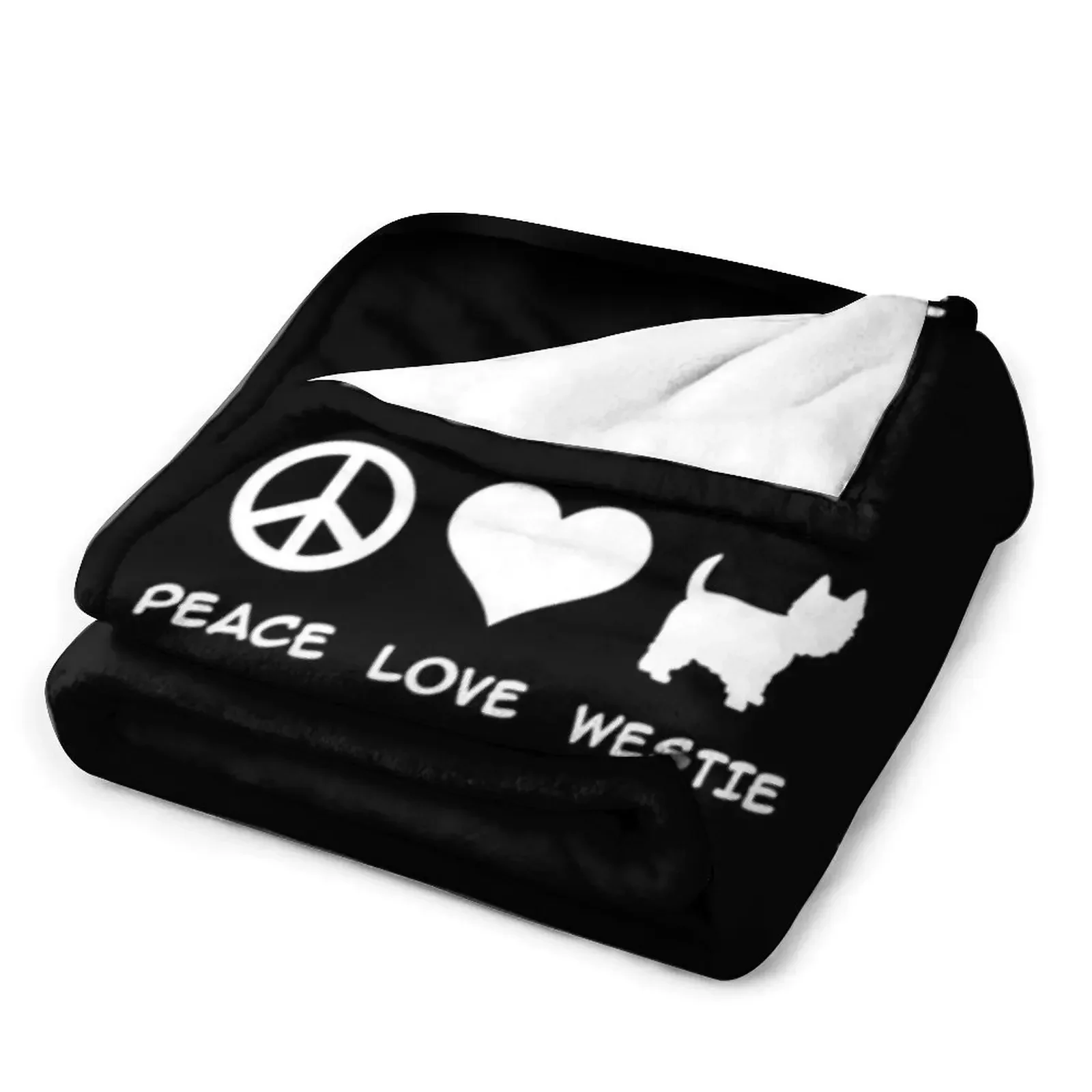 Одеяло Peace Love Westie для малышей декоративное одеяло забавный подарок теплые зимние