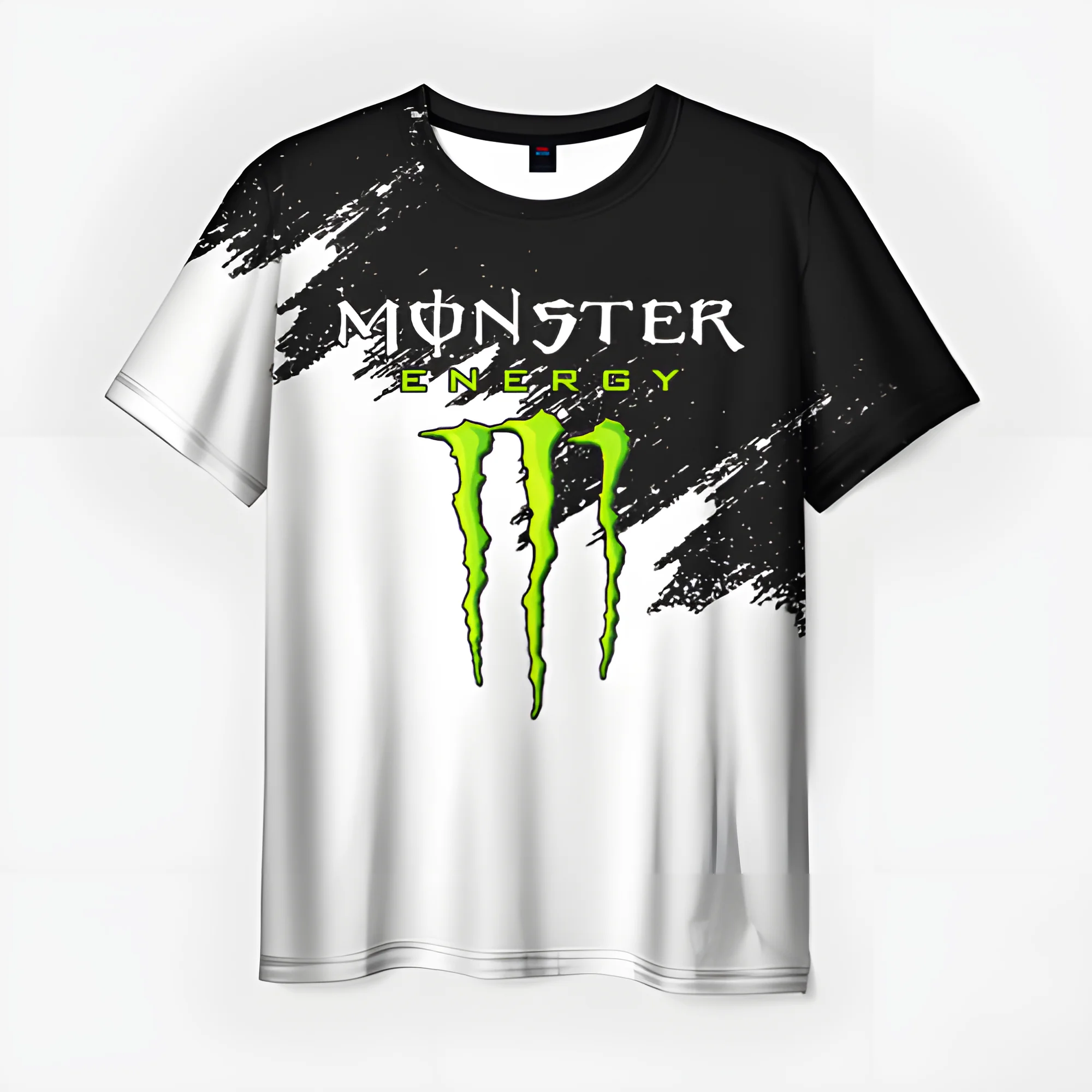 Фото Monster Energy Drink Уличная модная футболка Повседневный удобный спортивный модный топ для мужчин и женщин №1