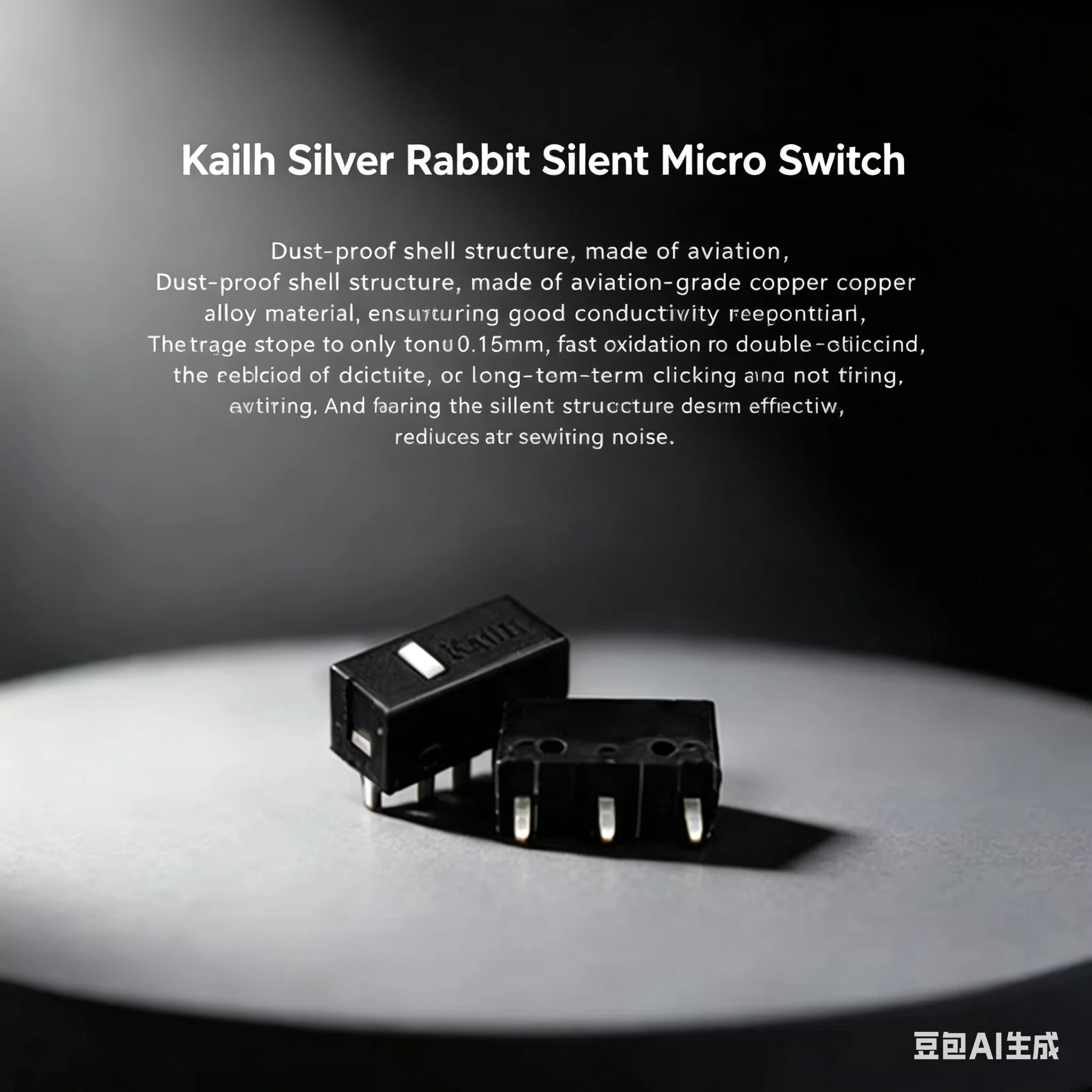 Фото Микропереключатель Kailh Silver Rabbit для мыши Logitech, настраиваемый, бесшумный, с высокой износостойкостью (50 миллионов нажатий). №3