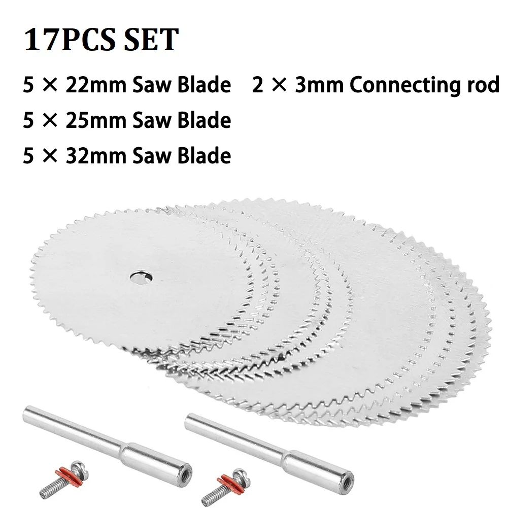 

17Pcs Set Mini Circular Saw Blades Cutting Discs Rotary Tool Electric Grinding Workshop Equipment Power Tool Accessories