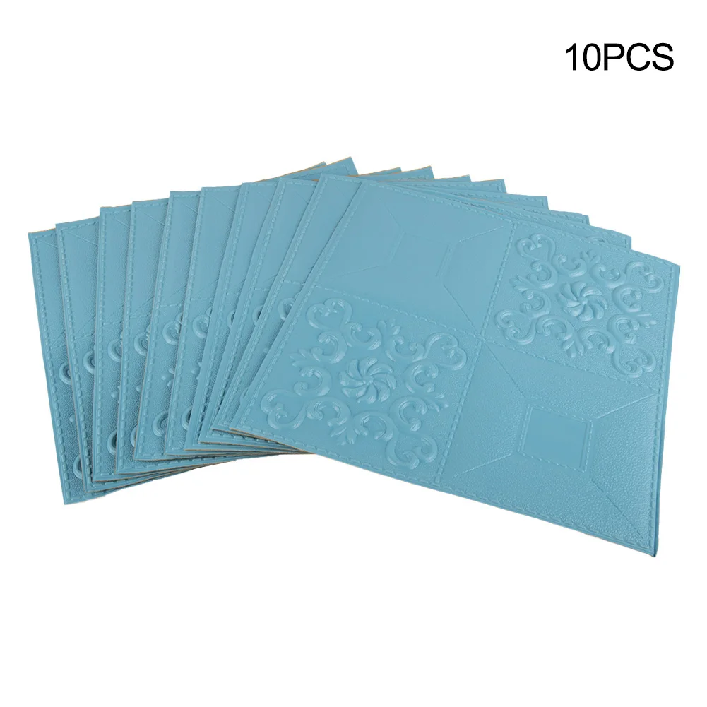 

10pcs 3D Self-Adhesive Tile Stone Brick Wall Sticker Soft Foam Panels Home Decor Bathroom Accessories Home Decoration