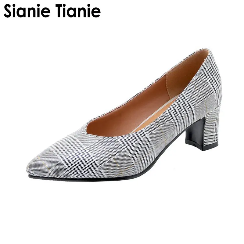 Женские офисные туфли QPLYXCO элегантные туфли-лодочки из искусственной кожи в