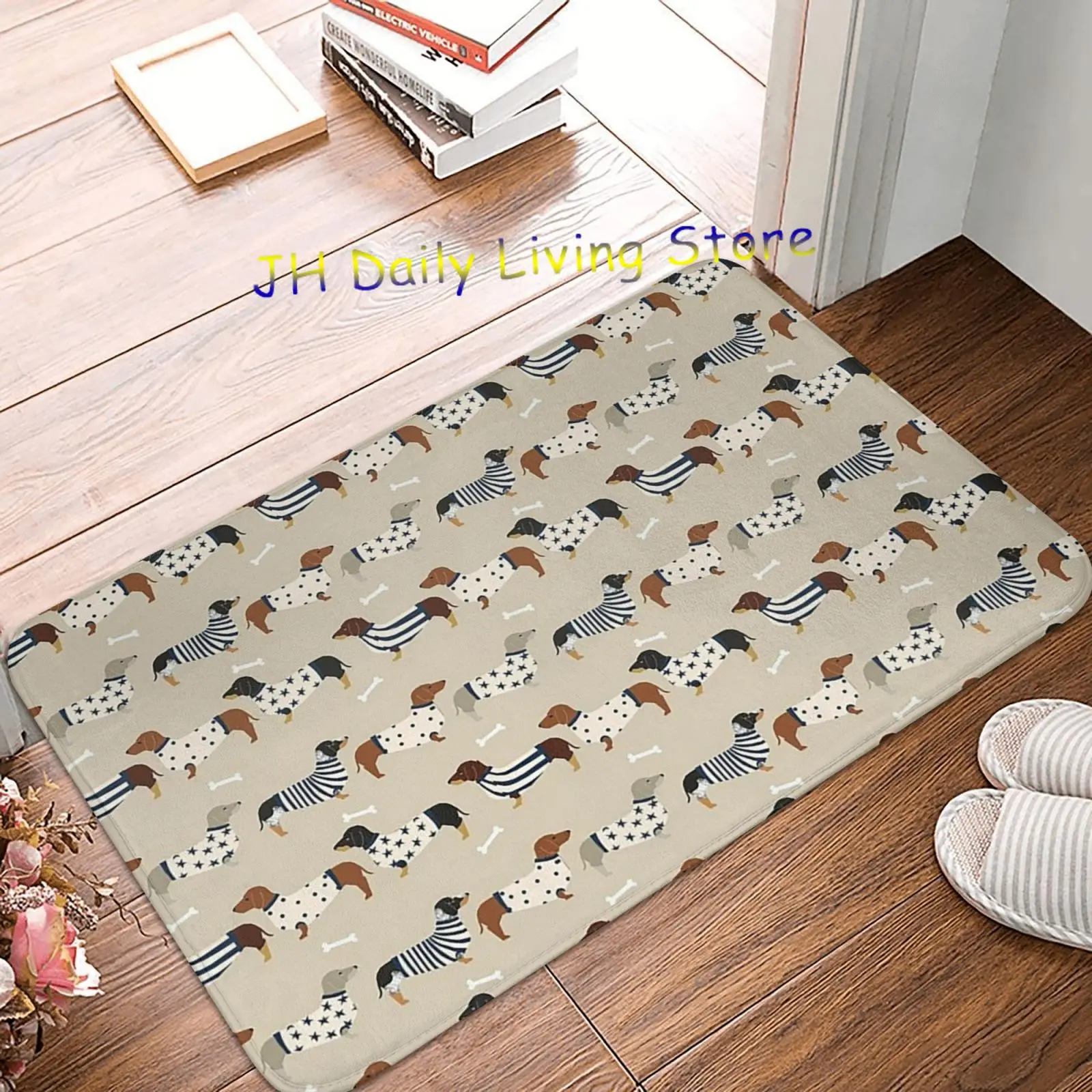 

Cute Dachshunds Floor Mat Bath Mat Bedroom Entrance Mat Balcony Rug Door Mat Pets Modern Funny Animal Decoration Area Rugs
