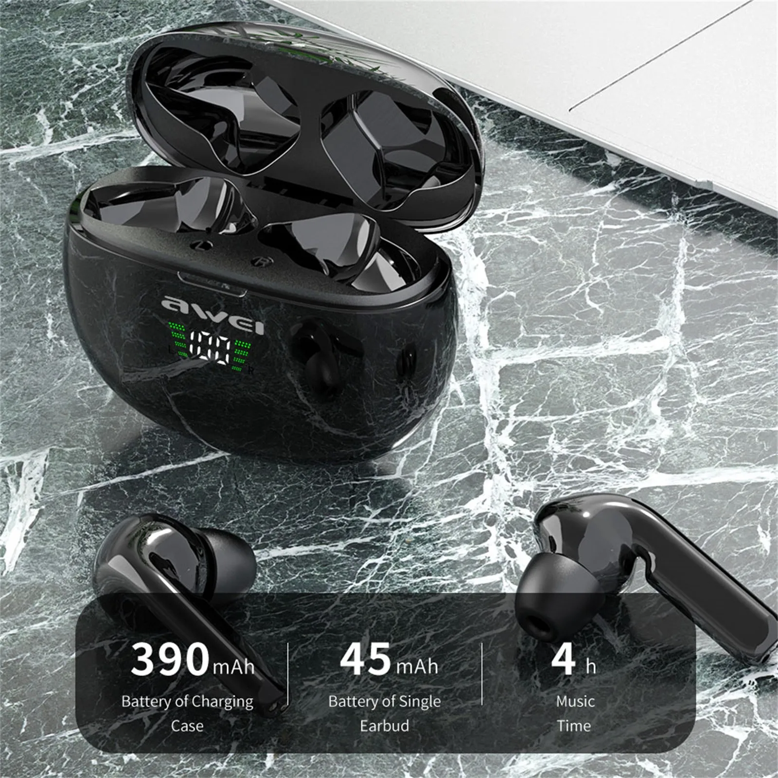 

Bluetooth AWEI-T15P Earphones Headphones Earbuds 5.0Headset Wireless Mini Stereo Bluetooth Headset Life A2