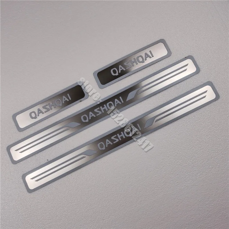 

for Nissan QASHQAI J10 J11 J12 2007-2023 Door Sill Scuff Plate Guard Stainless Steel Kick Pedal Sticker Car Styling Accessories