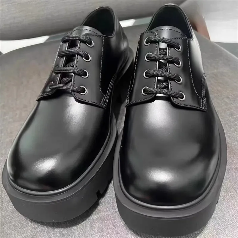 Туфли дерби для мужчин из воловьей кожи мужские повседневные туфли