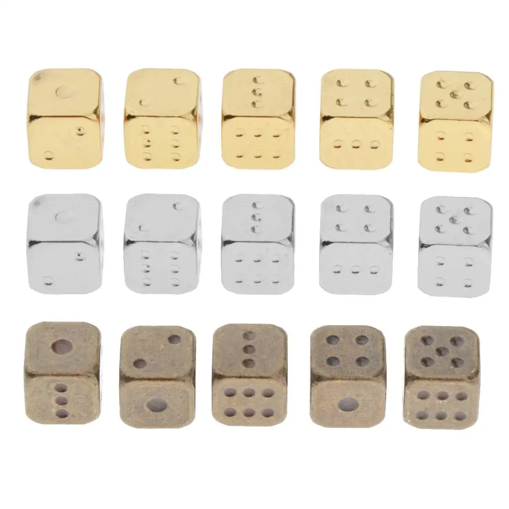 

5 Pcs 6 Sided Dice Set Colors Dice with Gold Pips Round Corner Dice Role Playing Dice DIY Mahjong Accessories