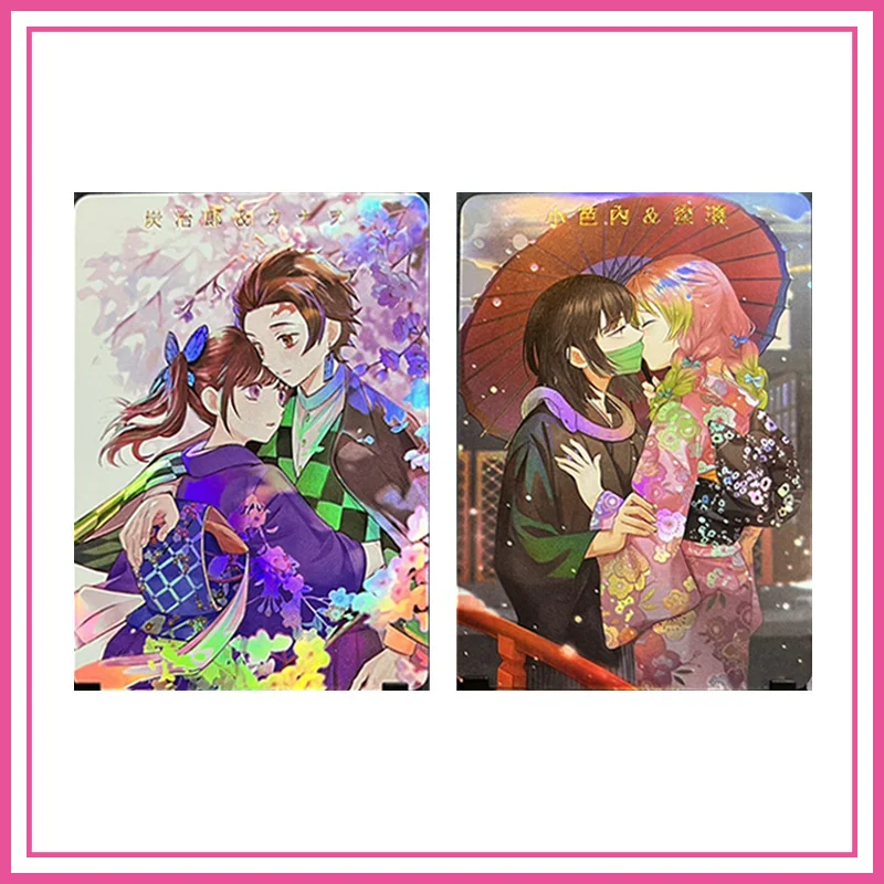 

Demon Slayer Mitsuri Obanai Bronzing Anime characters collection Game cards cartoon Children's toys Christmas Birthday gift