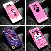 cute cartoon minnie mouse for xiaomi poco x3 pro nfc x3 gt phone case funda silicone cover black back