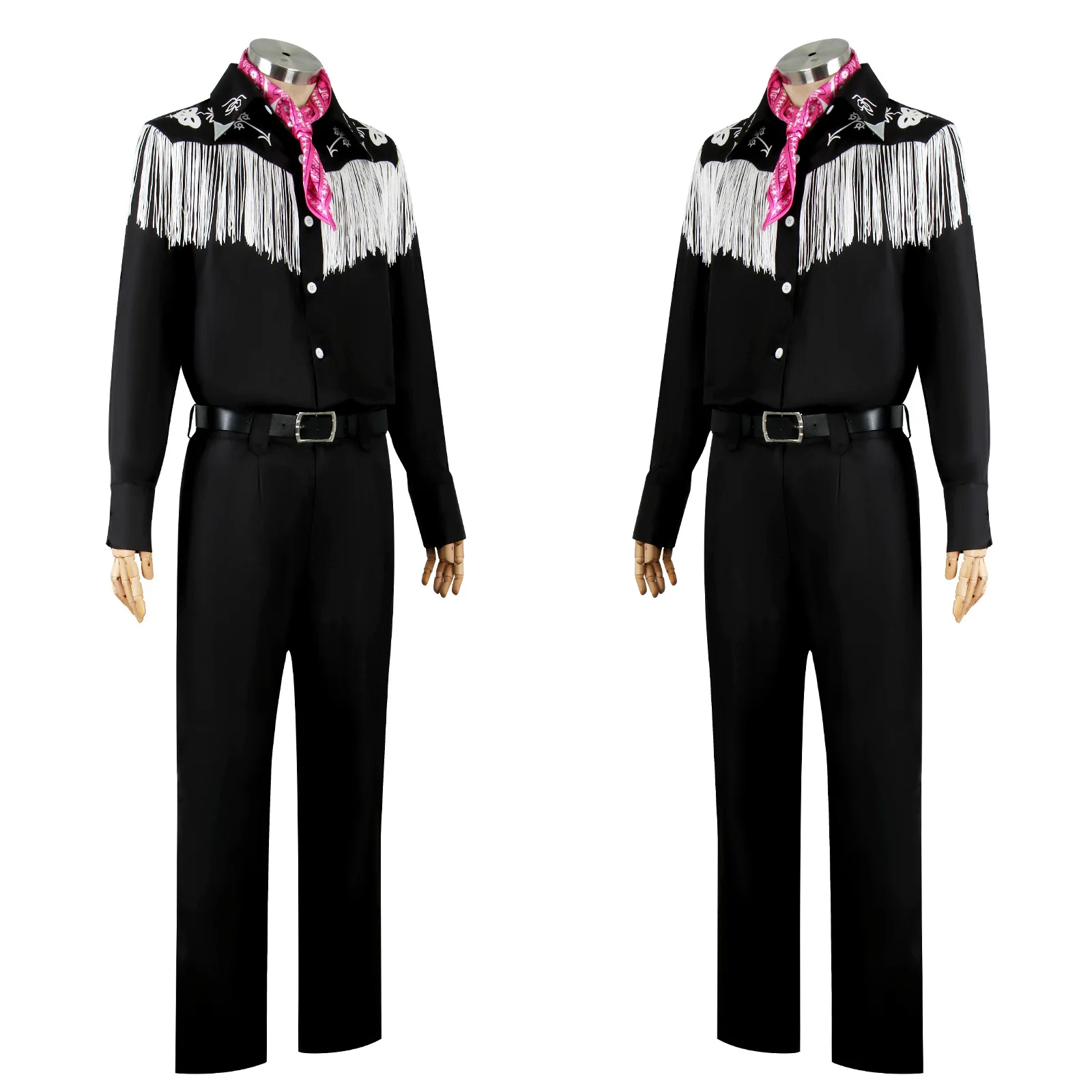 Унисекс Барби Кен Райан Косплей Костюм - Розовый Топ И Черные Брюки В Комплекте