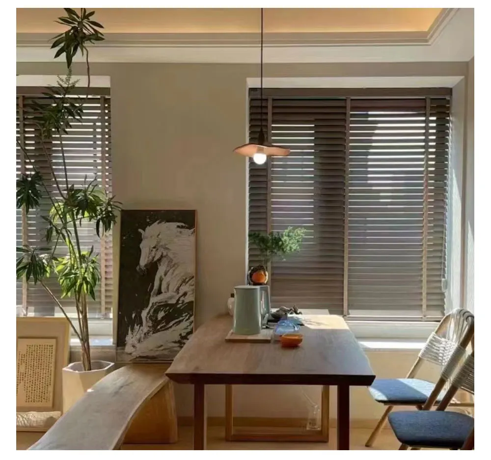 Ручные или моторизованные горизонтальные деревянные жалюзи Венецианские из