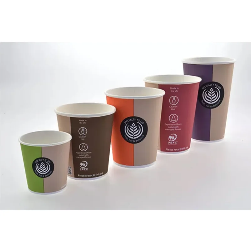 cafe desechables, 6oz 8oz biodegradable cardboard coffee cup with lid, 12 oz double triple wall disposable coffee paper cup
