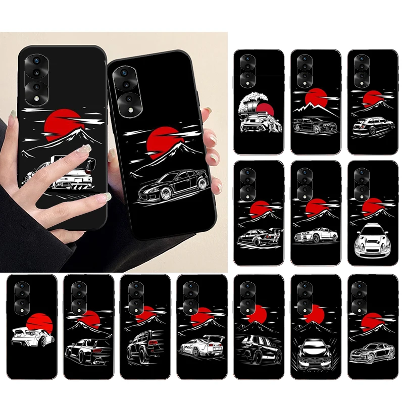 

Japan JDM Sports Cars Phone Case for Huawei Honor X9 X8 X7 X6 70 50 60 Pro 10X 20 Lite 8A 8S 8X 9X 9A 9S 10i Funda
