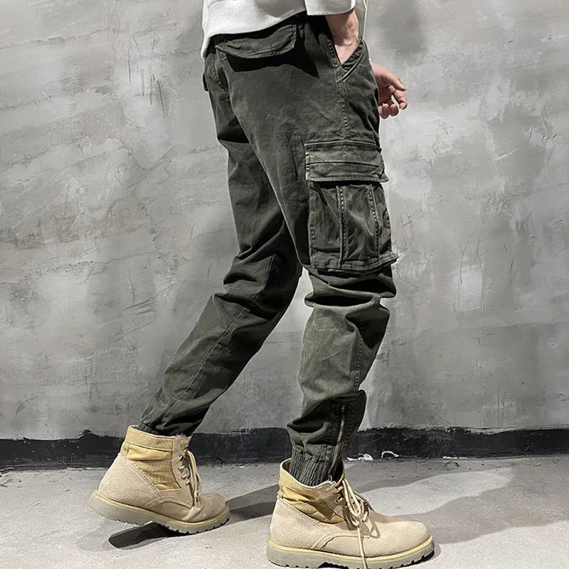 Брюки-карго мужские в стиле Харадзюку модные мешковатые тактические штаны