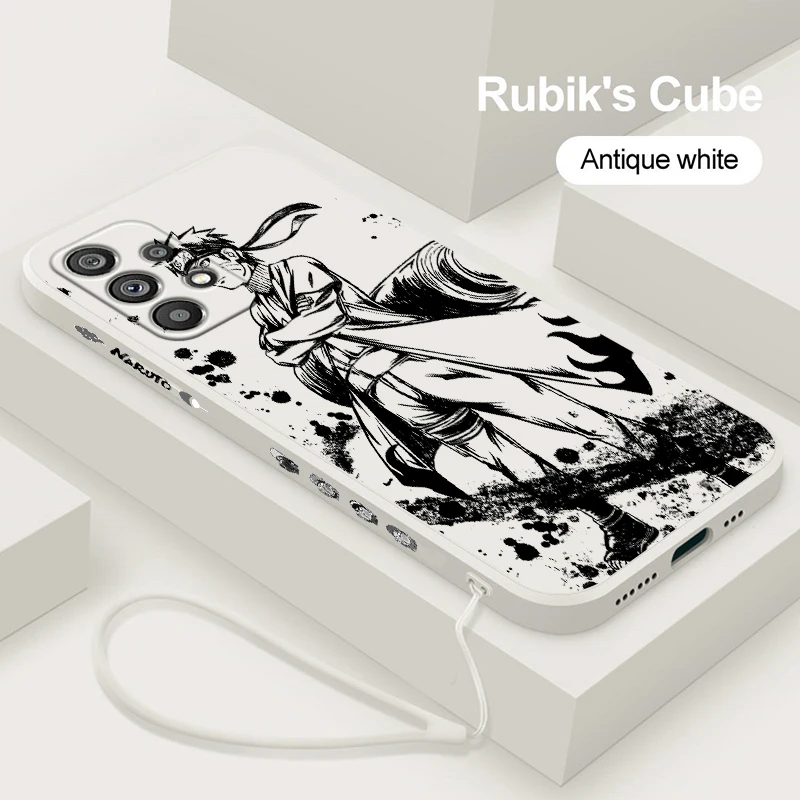 

apanese N-Narutos Art Phone Case For Samsung A73 A53 A54 A34 A14 A13 A03 A03S A72 A52 A32 5G Liquid Left Rope