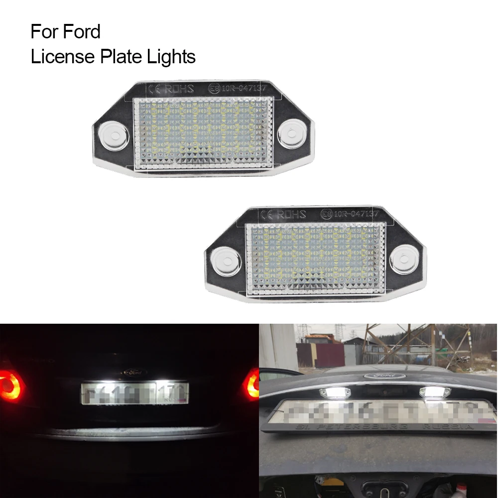 

For Ford Mondeo MK3 Led License Plate Lights Super Bright White LED Lights For Car 12V Canbus Error Free Number Plate Lamp