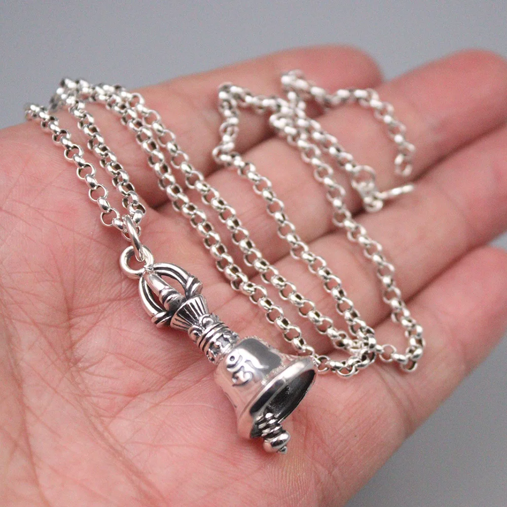 

Прекрасная подвеска-колокольчик, милая счастливая фотоподвеска для мужчин и женщин, подвеска из настоящего серебра 925 пробы, Подарочная под...