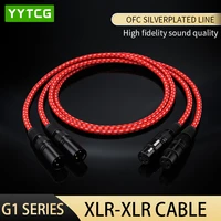 yytcg hifi xlr cable high quailty 3 pin 2 xlr male to 2 xlr female audio cable 1m 2m 3m 5m