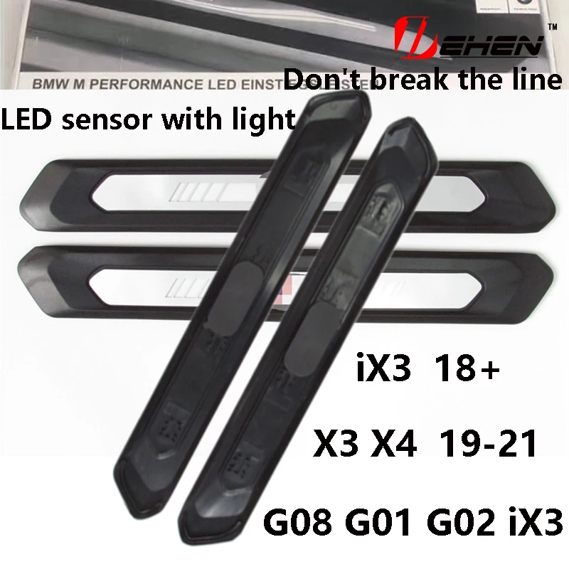 

LED Light Door Sill For BMW X3X4 G08 G01 G02 iX3 3 4 Series G20 G21 G28 G26 Welcome pedal threshold bar