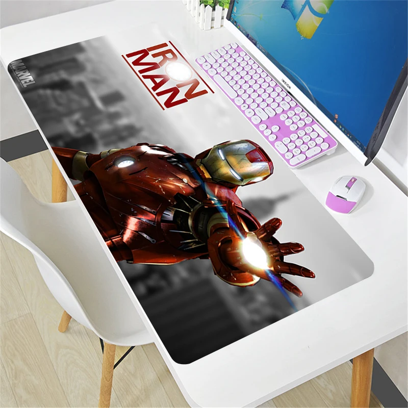 

Противоскользящий игровой коврик для мыши Iron Man 900x400, коврик для клавиатуры, офисные аксессуары, крутые аксессуары для компьютерного стола, ...