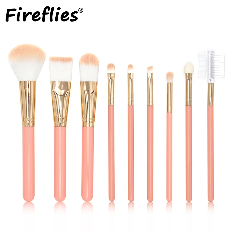 

9Pcs Professional Makeup Brushes Set Cosmetic Powder Eye Shadow Foundation Blush Blending Concealer Beauty Make Up Tool Brushes