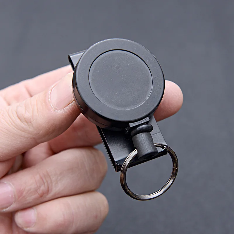 

Metal Retractable Keychain ID Badge Holder with Steel Wire Multitool Carabiner Clip Key Ring Name Tag Card Holders Stationery
