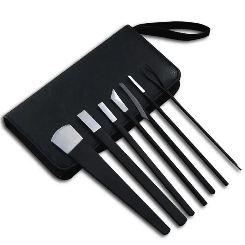 

Pedicure Knife Set High Manganese Steel Pedicure Strong Wear Resistance Professional Pedicure Durable Foot Care Tool Black 1 Set